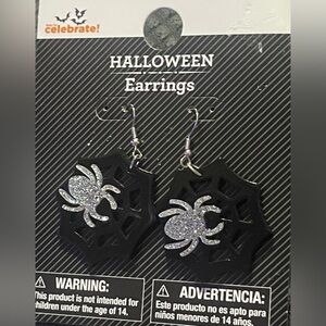 🔴 3/$12 Black and Silver Spider Web Halloween Earrings!‎ NEW!